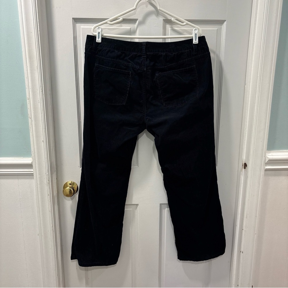 Talbots Women’s Signature Boot Cut Corduroy Pants Size 16W Petite Black Stretch - Picture 4 of 6